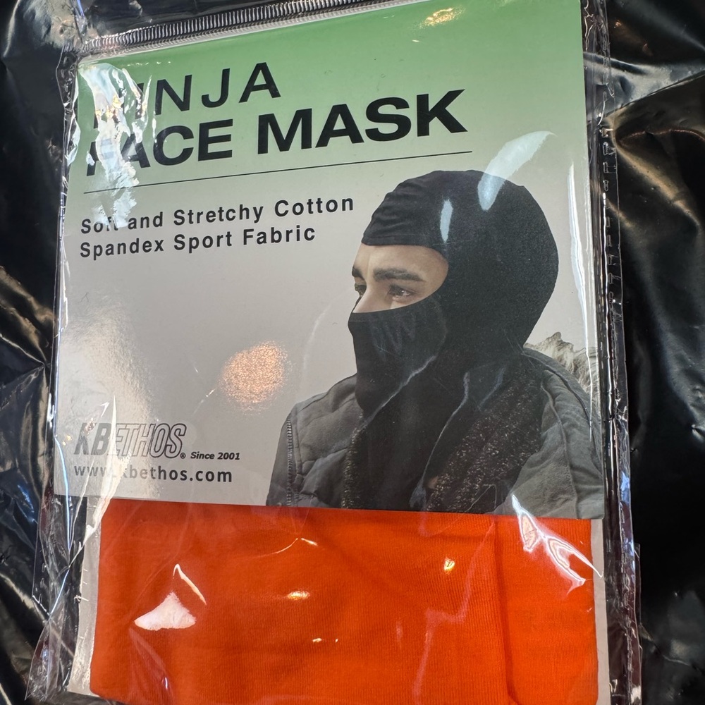 KBETHOS Ninja Pooh Shiesty Face Mask Orange